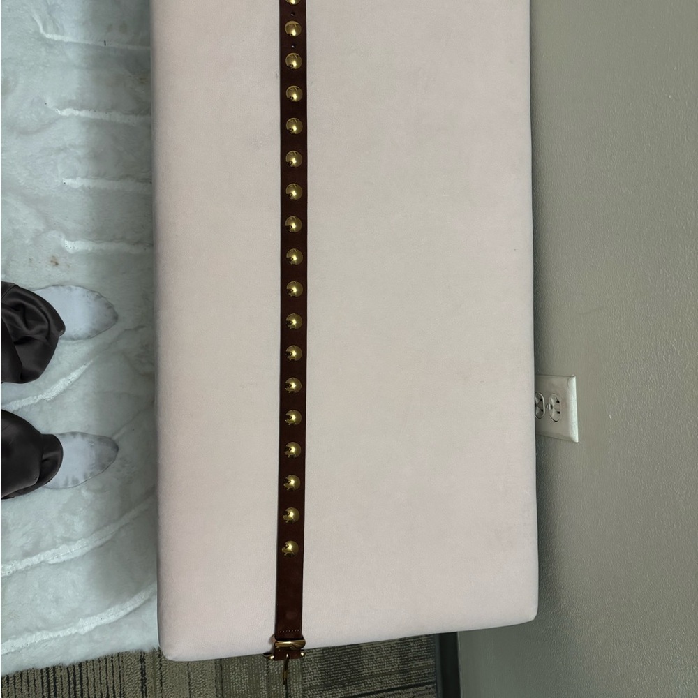 Madewell brown suede studded belt